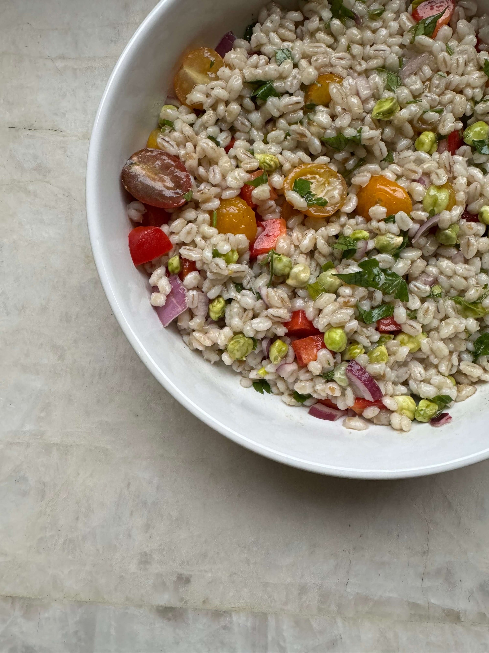 Salad: Raw Chickpea and Farro Salad