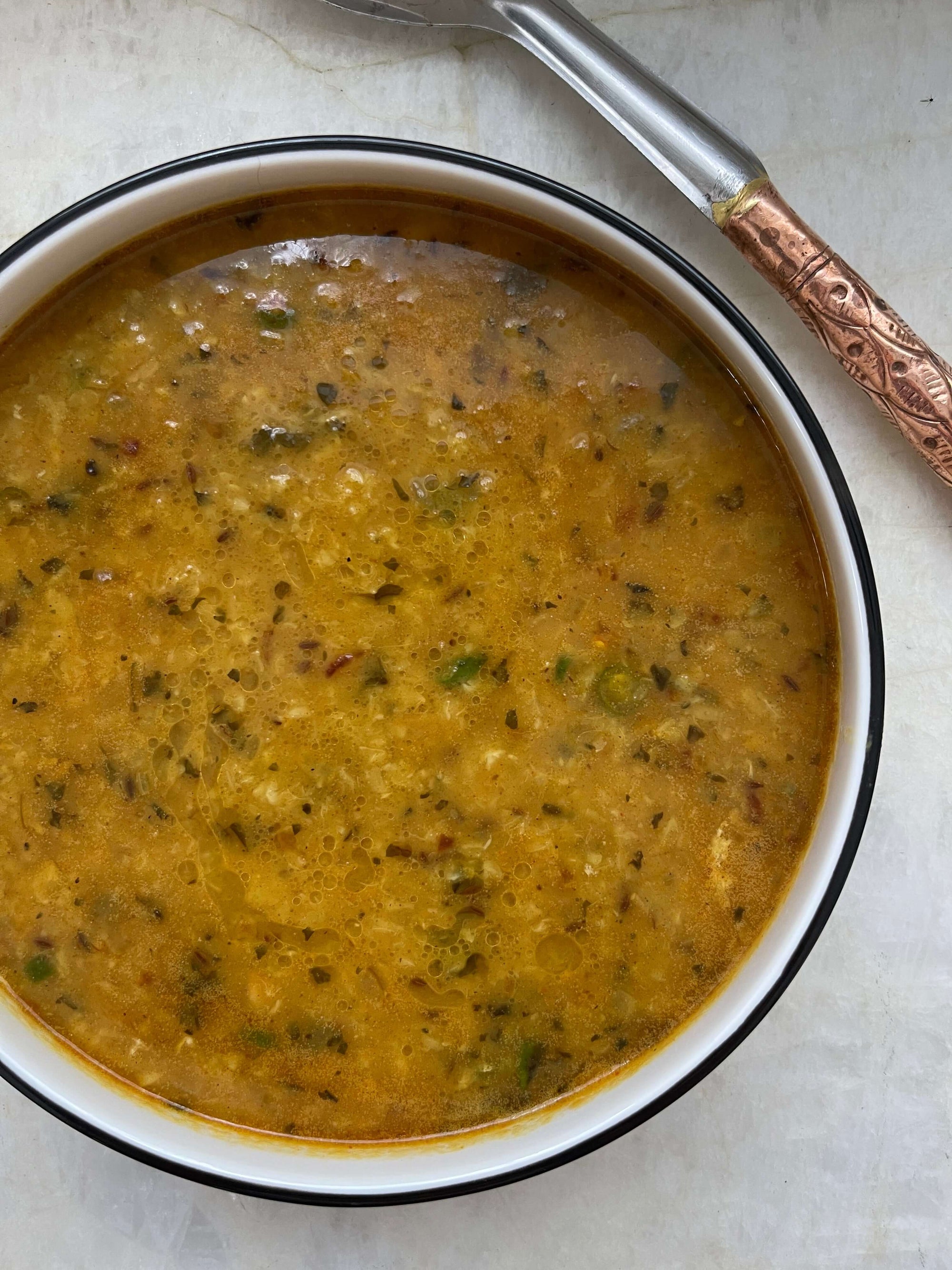 Stovetop: Yellow Split Moong Dal with Methi