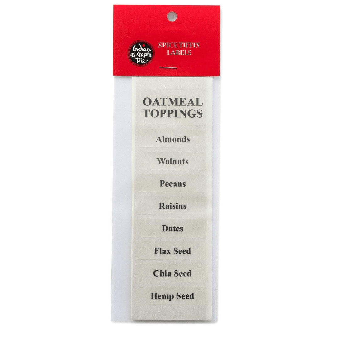 Oatmeal topping labels